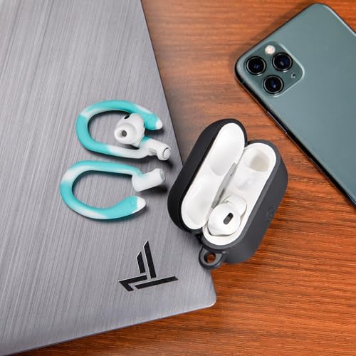 Patented WC Hook Z – Upgraded Over-Ear Hooks for Air Pods Pro 1, 2 & Air Pods 1, 2, 3 | Secure Fit Earbud Accessories with Unique Left & Right Design | Two Size Pairs Included | Winter White | Premium Quality by Wicked Cushions for Maximum Comfort and Stability