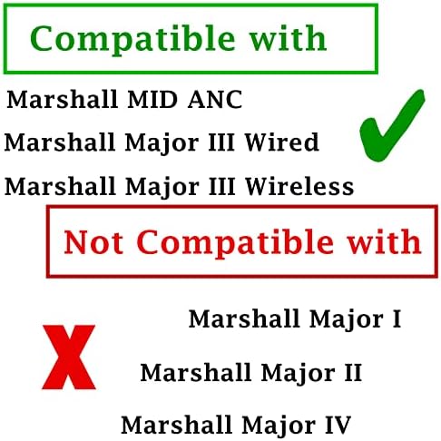 Transform Your Listening Experience with YDYBZB Premium Protein Leather Ear Cushions for Marshall Major III & MID ANC Headphones – Unmatched Comfort & Superior Sound Isolation for Wireless & Wired Use, Effortless Installation, and Long-Lasting Durability