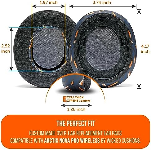 Experience Ultimate Comfort with WC Freeze Nova Pro Wireless Cooling Gel Earpads for Arctis Nova Pro – Exclusive 90’s Black Design, Enhanced Durability & Sound Isolation, Tailored Fit for Gamers Seeking Maximum Performance and Prolonged Play Sessions