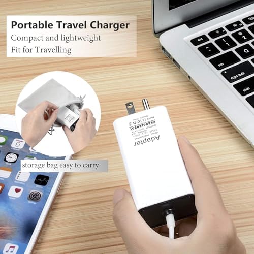 High-Efficiency 110 W Ga N 5-Port USB Fast Charger for Mac Book Pro – Ultimate L-Tip Power Adapter with Unmatched Charging Speed, Full Compatibility for 13/15/17 Inch Models, CE/FCC/ROHS Certified Safety Features, Durable 6 ft Cord Ideal for Mobile Professionals and Frequent Travelers