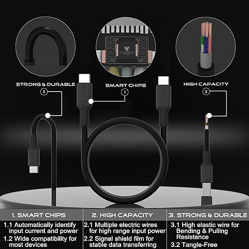Experience Unmatched Connectivity with the Linking Forward 3 ft USB C Charger Cable – 100 W USB 3.0 E-Marker for i Phone 15, i Pad, Mac Book, Samsung Galaxy S24 Ultra & More – Superior 4 K@60 Hz Display and Fast Charging Efficiency. This high-performance USB C to USB C monitor cable is engineered for seamless data transfer and rapid charging, making it ideal for both professional and personal use. With its remarkable 100 W power delivery, you can power up your devices quickly while enjoying stunning visuals at 4 K@60 Hz on compatible displays. The durable construction ensures longevity, while versatile compatibility with leading brands like Apple and Samsung enhances your tech ecosystem. Elevate your digital experience whether you’re streaming, gaming, or working remotely with a reliable connection that keeps you productive and connected. The Linking Forward cable is your ultimate solution for fast, efficient, and high-quality connectivity.