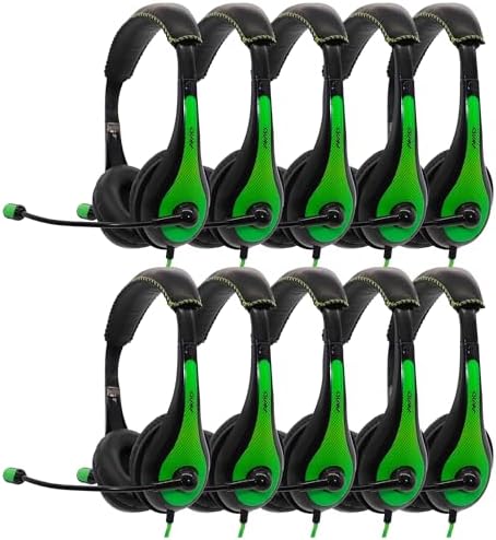 Avid AE-36 White Headset with Adjustable Boom Microphone – Ultimate Classroom Audio Solution for Students and Educators, Compatible with Tablets, Lightweight Design for Extended Use, Superior Sound Clarity for Testing and Assessments