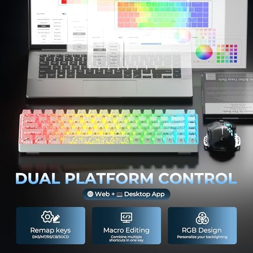 XXV K98 Wireless Gaming Keyboard – Retro Cherry Profile Custom Keycaps, RGB Backlit with Gasket-Structure Design, Hot-Swap Mechanical Comfort for Ultimate Win/Mac Compatibility & Enhanced Gaming Performance