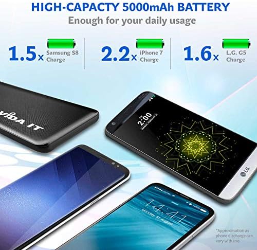 Vida IT Slim 5000 m Ah Power Bank – Ultra-Lightweight USB-C Charger for Heated Vests, Jackets & Mobile Devices – Compact, Fast Charging Battery Pack for Outdoor Adventures and Daily Use – Perfect for Heated Clothing and On-the-Go Power Needs