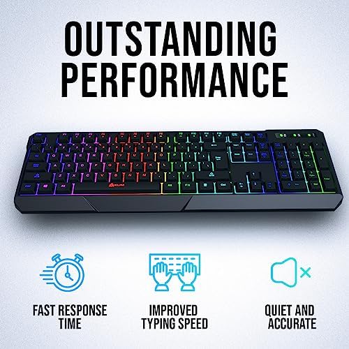KLIM Chroma RGB Wireless Gaming Keyboard – Ultimate Performance with Long-Lasting Rechargeable Battery, Quick Typing & Water-Resistant Design for PC, PS5, PS4 & Mac – Elevate Your Gameplay with Stunning Backlighting & Enhanced Compatibility
