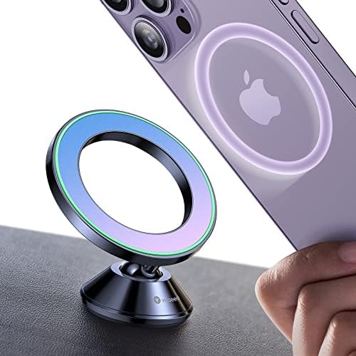 VICSEED 2025 Mag Safe Car Mount – Military-Grade Magnetic Phone Holder with 360° Rotation for i Phone 16 Pro Max, 15, 14, 13 | Extreme Temperature Resistance & Enhanced Compatibility for Safe Driving Experience