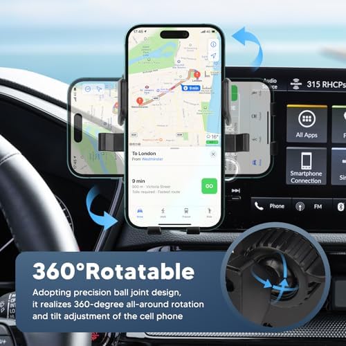 Advanced Adjustable Phone Mount for 2023-2025 Honda HR-V – Ergonomic Mobile Cradle for 9-Inch Navigation Screens, Elevate Safety and Convenience While Driving