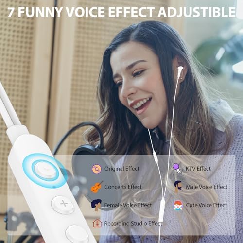 USB C Earbuds with Deep Bass & Noise Cancellation: Premium Headphones for i Phone, Galaxy, and Pixel with Voice Modulation for Karaoke Fun – Crystal-Clear Calls & Portable Case for Ultimate Sound Experience