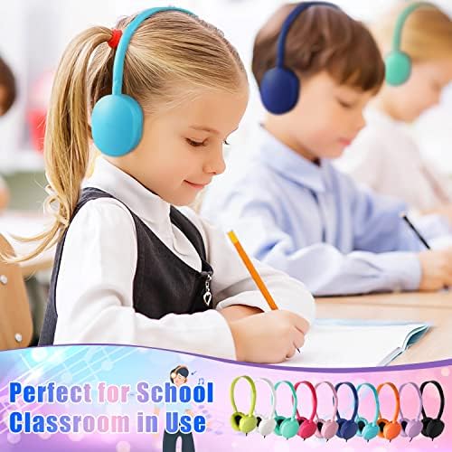 Colorful Classroom Headphones for Kids | Durable 6-Pack Wired Earbuds with Adjustable Fit | Engaging Audio Experience for Enhanced Focus | Compatible with Computers & Chromebooks | Perfect for Group Learning Activities and Young Learners