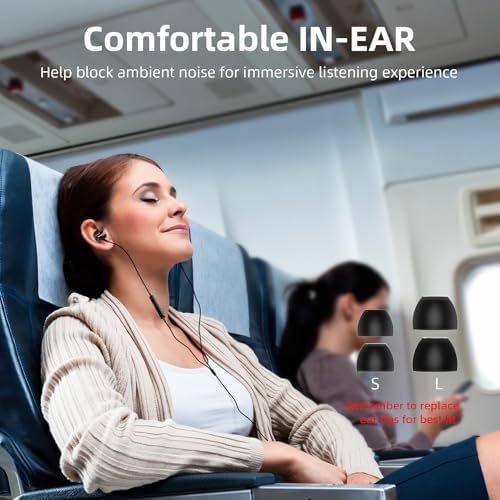 Transform Your Listening Experience with USB C Wired Earbuds – Premium Noise-Canceling In-Ear Headphones for i Phone 16, Galaxy S24 & Pixel 9 – High-Fidelity Sound with Deep Bass and Integrated Microphone – Perfect for Music Lovers and Daily Use