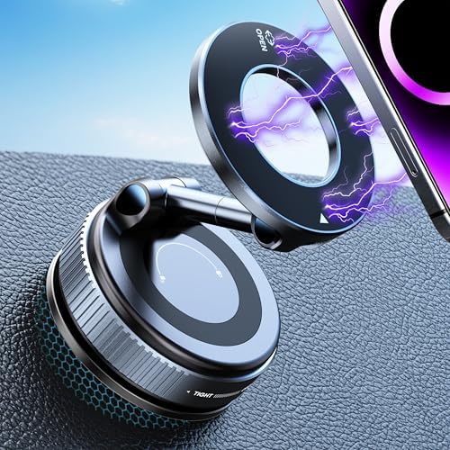 Ultimate 360° Nano Gel Magnetic Car Phone Holder – Unrivaled Suction Power & Magnetic Grip for i Phone 16 Pro Max – Enhanced Magsafe Compatibility with Customizable Angles for Effortless Navigation & Easy Residue-Free Installation