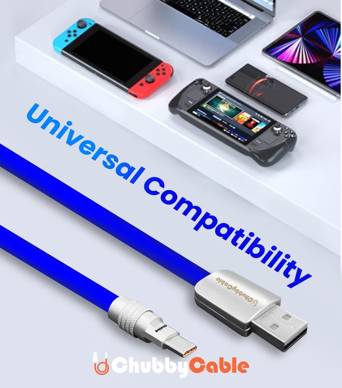 Ultimate 100 W USB Type C Fast Charging Cable for Steam Deck – 6.6 ft Durable Silicone Charger with Tangle-Free Design, Ideal for Gamers & Tech Lovers, Superior Power Delivery for All USB-C Devices