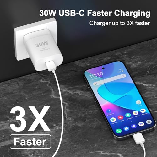 Powerful 30 W USB-C Fast Charger Duo for Google Pixel – Ultimate High-Speed Dual Charging Solution with Innovative Safety Features and Travel-Ready Compact Design for Unmatched Convenience Anywhere You Go