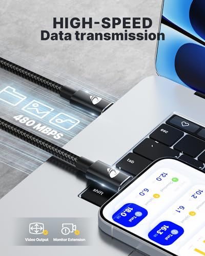 6 FT USB Type C Cable 2 Pack – High-Speed Fast Charging and Data Transfer Cord for Samsung Galaxy A Series and LG Models – Durable Nylon Braided Charger with Tangle-Free Design for Ultimate Convenience and Extended Reach
