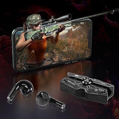 CERRXIAN Wireless Red Earbuds with LED Charging Case – High-Fidelity Stereo Sound for i OS & Android Devices, Perfect for Gaming, Fitness, and Everyday Use – Ergonomic Design for Secure Fit and Long Battery Life