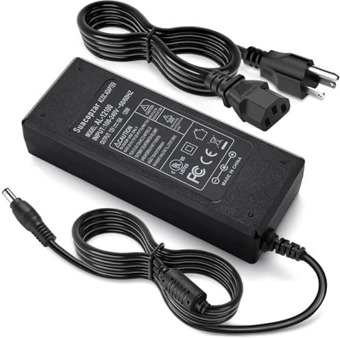 120 W 12 V AC to DC Power Supply Adapter – Reliable Transformer for LED Strip Lighting, CCTV Surveillance Systems & 3 D Printing – Versatile Dual Connector Options (5.5 x 2.5 mm & 5.5 x 2.1 mm) – Global Voltage Compatibility (100-240 V) with Enhanced Safety Features for Superior Device Performance