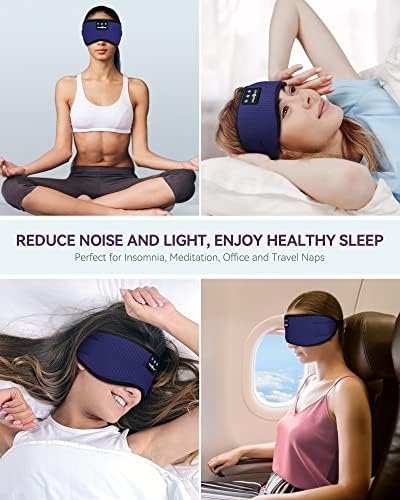 Transform Your Sleep Experience with the MUSICOZY Bluetooth Sleep Mask – Premium Wireless Eye Cover Featuring Built-In Earbuds for Ultimate Comfort, Perfect for Side Sleepers, Office Relaxation, and Travel – Advanced Bluetooth 5.4 Connectivity for Effortless Pairing and High-Quality Sound, Ideal Tech Gift for Anyone Seeking Restful Slumber.