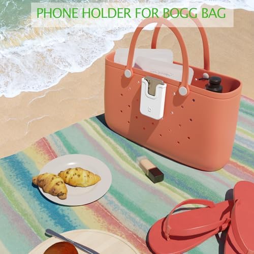 Silicone Phone Holder for Bogg Bags – Stylish and Functional Beach Accessory for i Phone & Android – Lightweight, Easy-to-Clean Vibrant Blue Attachment for Secure Device Protection During Outdoor Activities – Perfect for Sand and Surf Adventures