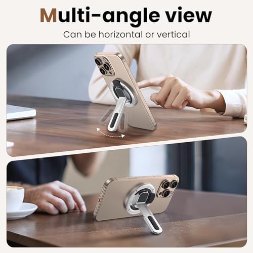Revolutionary Two-Sided Magnetic Phone Grip Holder: Ultimate Mag Safe-Compatible Kickstand for i Phone 16 Pro Max, 15, 14, 13, and 12 – Unmatched Grip, Versatile Attachment, and Effortless Hands-Free Viewing Experience