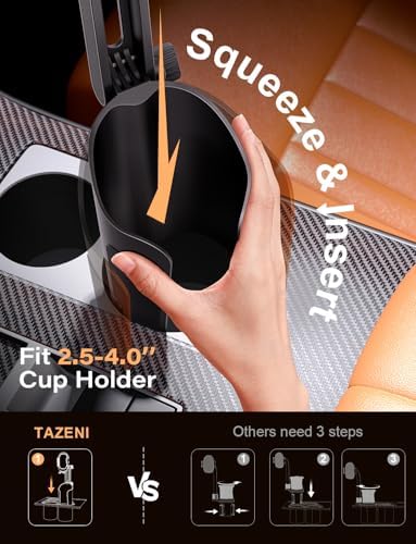 Dual-Function Car Cup Holder and Phone Mount – Adjustable Holder for 4-7 Inch Devices – Sturdy and Versatile Automotive Accessory for Secure Smartphone and Beverage Storage – Perfect for Every Drive