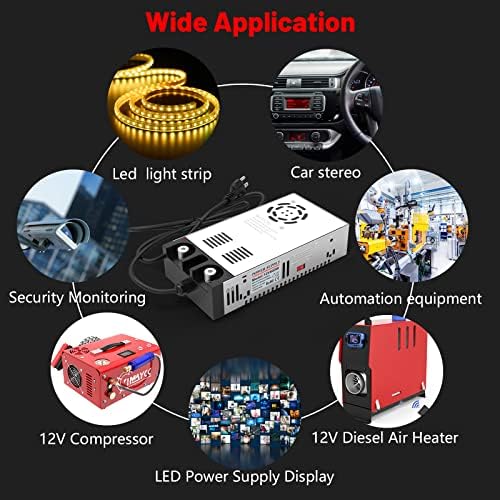 IMAYCC 600 W Adjustable AC to DC Converter – Efficient 110 V to 12 V Power Supply for Electronics and Automotive Applications, 50 A Output, Enhanced Safety Features, Compact Design for Easy Installation and Portability