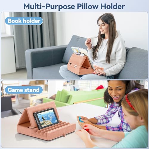 Revolutionize Your Tablet Experience with the KDD Foldable Pillow Holder – Ergonomic Lap & Bed Stand for i Pad Pro, Galaxy Tab, and E-Readers – Ultimate Comfort with Built-In Accessory Pocket & Stylus Mount – Lightweight, Durable Design for Effortless Portability and Posture Improvement