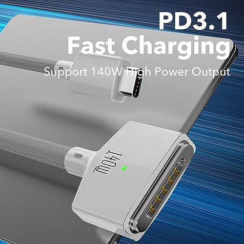 Transform Your Charging Setup with the Slim Q 140 W USB-C Magnetic Charging Cable for Mac Book – 2 m Length, Effortless Magnetic Connection, Premium Durability for Fast and Reliable Power Delivery on the Go and at Your Desk