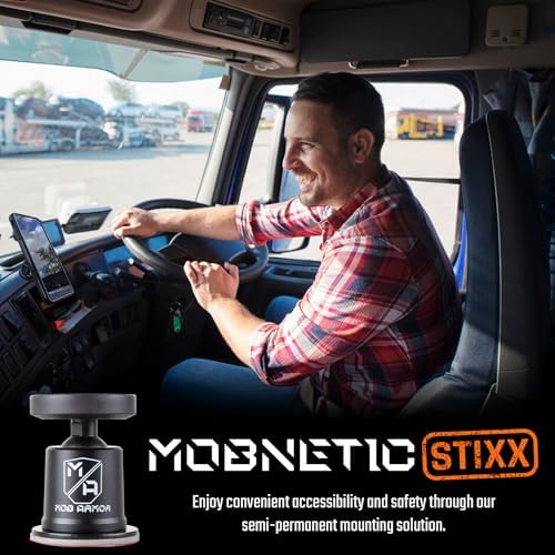 Transform Your Driving with the Mob Armor Mob Netic Stixx – Advanced Magnetic Phone Holder for Cars, Trucks, and Jeeps – 90º Tilt & 360º Rotation for Ultimate Viewing Flexibility – Universal Compatibility with i Phone & Android Smartphones – Rugged Design for Enhanced Durability and Stability