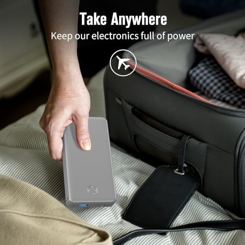 Ultra-Slim 20000 m Ah Portable Power Bank with PD 20 W & QC 3.0 Fast Charging – Dual USB-C Ports for Quick Simultaneous Charging – Compatible with i Phone 16/15/14/13/12, Samsung S22/S21, Google Pixel & More – Enhanced Safety Features for Reliable Performance – Perfect Travel Companion in Stylish Blue