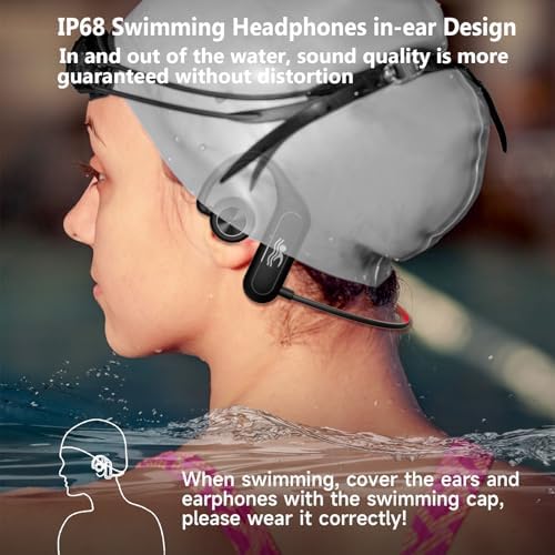 Revolutionize Your Fitness Routine with IPX8 Waterproof Bluetooth 5.4 Earbuds Featuring 32 GB MP3 Player – 18-Hour Playtime for Uninterrupted Motivation During Swimming, Cycling, and Workouts – Superior Sound Quality for Active Lifestyles