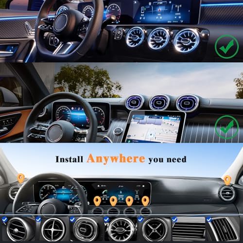 Enhance Your Driving Experience with the Premium Round Air Vent Car Phone Mount – Mag Safe Compatible for Mercedes Benz & Jeep Wrangler (2007-2025) – Featuring 20 N52 Super Strong Magnets for Exceptional Stability and 360-Degree Viewing Flexibility