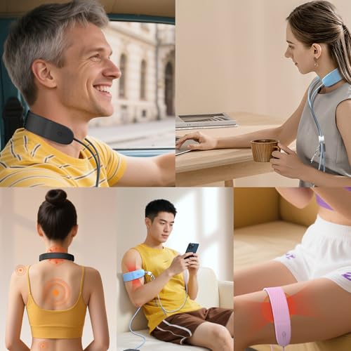 100 W Rapid Charge Neck Massager Cable | 3-Mode Silicone Vibration for Soothing Comfort | Durable 1.45 M Nylon Braided USB C to USB C Connector | Seamlessly Compatible with i Phone 15/16 & Android Devices | Power Up and Relax Anywhere