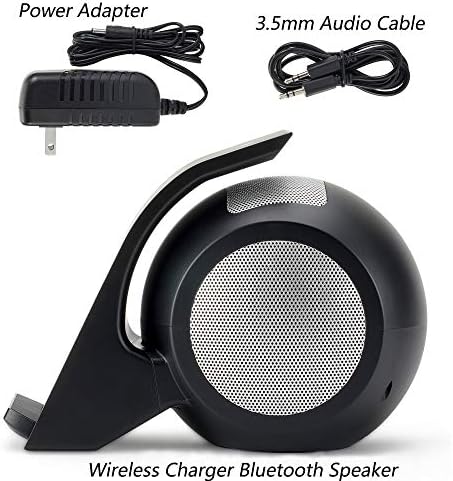 CENSHI WN1 Premium Bluetooth Speaker Docking Station with High-Fidelity Sound, Fast Wireless Charging and Hands-Free Mic for i Phone & Samsung – Sleek Black Design for Effortless Home and Office Integration