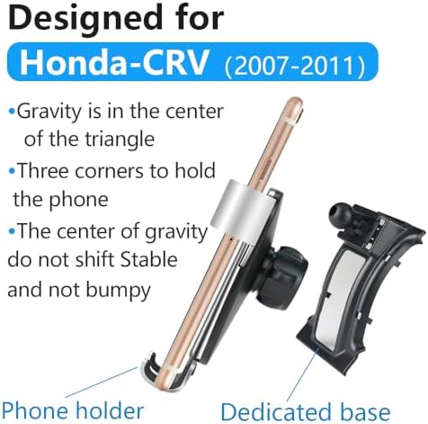 LUNQIN Premium Car Phone Holder for Honda CR-V & CR-V Hybrid (2023-2025) – Secure Mobile Cradle for Hands-Free Navigation, Charging, and Easy Access – Ultimate Auto Interior Accessory for Drivers Seeking Safety and Convenience