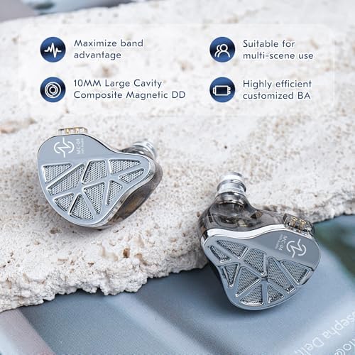 CCZ Nocturne Hybrid Driver IEM Earbuds – Superior Bass-Enhanced Wired Monitors for Immersive Gaming & Studio Excellence with Integrated Mic – Ergonomically Engineered for Musicians & Gamers – Unmatched Audio Precision & Comfort. Experience a revolutionary soundscape with our innovative hybrid driver technology featuring 1 Dynamic and 1 Balanced Armature Driver, delivering an extraordinary audio experience that combines lush bass and crystal-clear highs. Designed for prolonged wear, these earbuds ensure comfort during lengthy sessions, making them ideal for both professional studio work and intense gaming marathons. The built-in microphone facilitates seamless communication, enhancing your gaming and recording capabilities. Compatible with a wide range of devices, the CCZ Nocturne earbuds redefine auditory engagement, ensuring each note resonates with clarity and depth. Crafted from durable materials for longevity, these earbuds promise to elevate your listening experience while enduring the rigors of daily use. Discover the ultimate combination of quality and comfort with CCZ Nocturne, where every beat is a masterpiece.