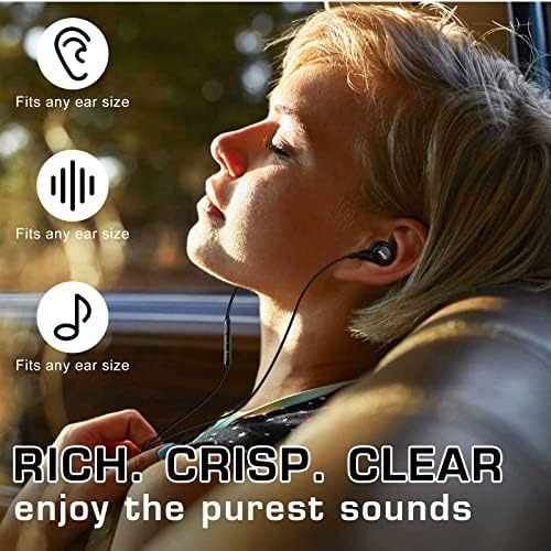 Urban X Durable Corded Stereo Earbuds for Lenovo Think Pad – Superior Sound with Built-in Microphone and Easy Volume Control, Tangle-Free Braided Cable, Perfect for Work and Play
