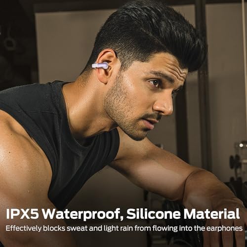 Monster AC601 Open Wireless Earbuds – Advanced Bluetooth 5.4 Clip-On Headphones with Superior Environmental Noise Cancellation and IPX5 Waterproof Design – Sleek Purple Earphones Perfect for Active Lifestyles and Crystal Clear Audio Quality