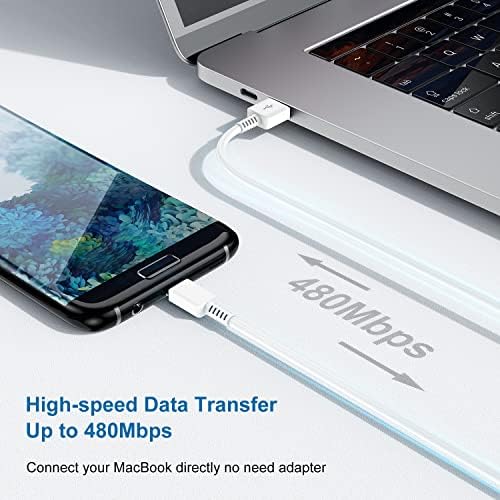 Ultra-Fast Type C Charger Duo: 2-Pack USB-C Wall Charger Blocks with 3 ft Charge Cables for Rapid Power Supply to Samsung Galaxy S8/S9/S10 Series, Note 8/9/10, Google Pixel 3 and More – Optimal Performance and Versatility for Android Devices
