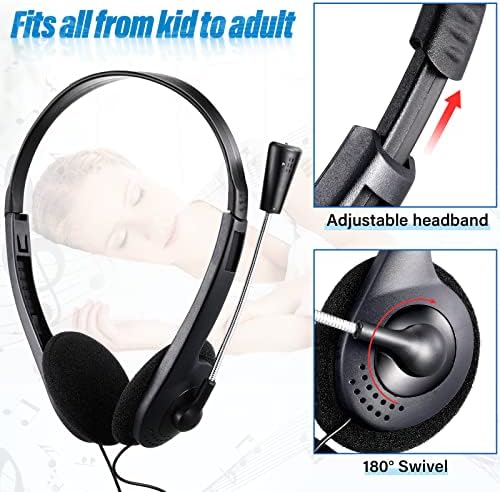 Yunsailing 30-Pack Classroom Headphones with Microphone – Lightweight Adjustable On-Ear Student Headphones for Enhanced Learning – Durable, Comfortable, and Ideal for Schools and Remote Learning Activities – Perfect Audio Solution for Group Engagement and Concentration