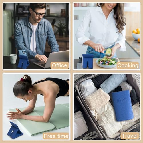 Innovative Foldable Wireless Charger & Phone Holder – 15 W Fast Charging Stand for i Phone 15/14/13/12 Pro/XS/8 Plus & Galaxy S23/S22/S21/Note 20 – Sleek Blue Design for Ultimate Portability and Style