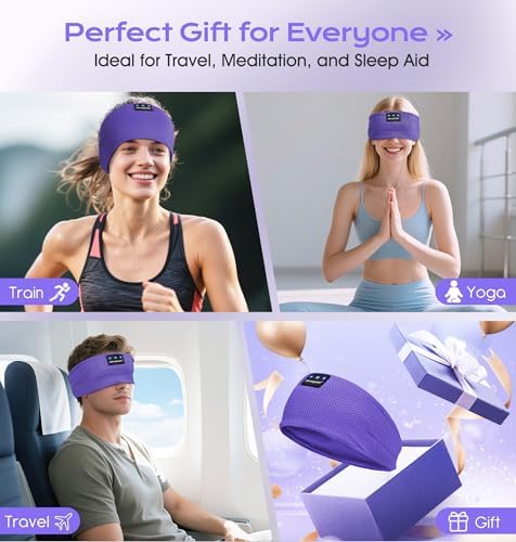 Revolutionary Bluetooth 5.4 Sleep Headphones Headband – Ultra-Thin Wireless Earphones for Uninterrupted Comfort During Sleep, Yoga, Running, and Jogging – Ideal Gift for Active Lifestyles and Relaxation Seekers