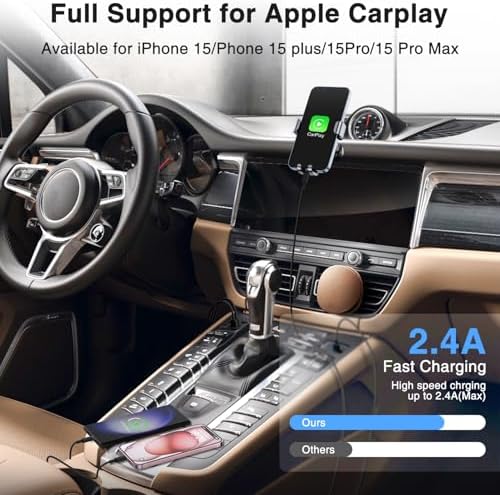 3 Pack USB-C Carplay Charging Cables for i Phone 16, 15 Pro Max & Plus – 3 FT High-Speed Data Transfer Cords for Seamless Connectivity with i Pad 10 th Gen & Air 5 th – Durable & Stylish Black Design for Optimal Vehicle Integration