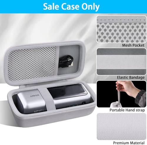 Premium Hard Travel Case for Anker 25,000 m Ah Laptop Power Bank – Shockproof, Water-Resistant Protection with Accessory Storage – Tailored for Anker Zolo A1695 Charger – Compact, Lightweight Design for Ultimate Portability and Organization – Securely Holds Power Bank and Cables for Travel and Daily Use – Ideal Storage Solution for On-the-Go Power Needs – Durable, Stylish Black Case for Enhanced Longevity and Safety – Keep Your Anker Power Bank in Pristine Condition During Adventures and Commutes – Travel Ready with Comfortable Wrist Strap for Easy Carrying – Perfect for Protecting Your High-Capacity Power Bank from Drops, Dust, and Scratches – Accessory Mesh Pocket for Convenient Storage of i Phone Charger and Cables – Designed for Maximum Functionality and Compatibility for Anker 25000 m Ah Laptop Chargers.
