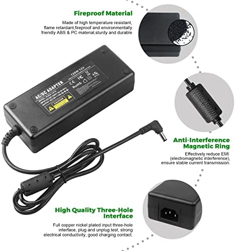 Le Tao Xing 12 V 4 A Power Supply Adapter – Reliable AC to DC Charger for LED Strip Lights & CCTV Systems | High-Efficiency 48 W Output with 5.5 mm x 2.5 mm Connector for Universal Compatibility and Rapid Power Delivery