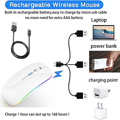 Sleek Bluetooth Wireless Mouse for Mac, Windows & i Pad – Ergonomic Design, High-Precision Navigation, Rechargeable & Dual-Mode Compatibility (Gray & Black) – Elevate Your Productivity with Clutter-Free Connectivity