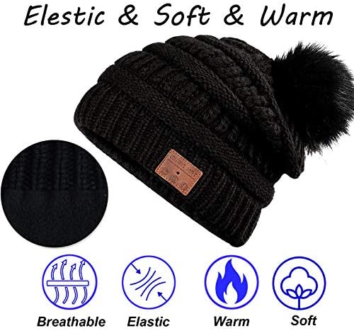 Stay Warm and Tune In: Bluetooth V5.0 Music Beanie for Hands-Free Winter Adventures, Cozy Comfort, and Stylish Outdoor Listening – Perfect Unisex Cap for Active Lifestyles