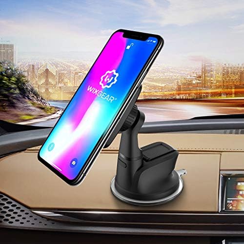Wix Gear Universal Magnetic Dashboard Car Mount Holder – Premium Windshield & Dashboard Phone Mount with Strong Gel Adhesive for Enhanced Stability & Seamless Navigation Experience