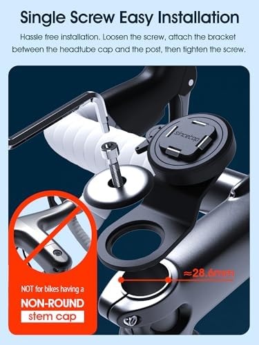 sincetop Quad Series Phone Holder for Bikes & Motorcycles – Premium Aluminum Handlebar Mount with Quick Lock Mechanism – Universal Fit for Mountain, Road, E-Bikes & Scooters – Securely Accommodates All Phone Sizes for Seamless Navigation and Hands-Free Experience