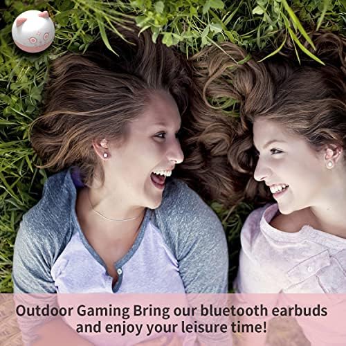 Kids’ Bluetooth 5.1 Wireless Earbuds – Adorable Waterproof Earphones with Dual Mics, 36-Hour Playtime, Hi-Fi Stereo Sound, and Gaming Mode – Perfect for Active Young Listeners and Learning on the Go
