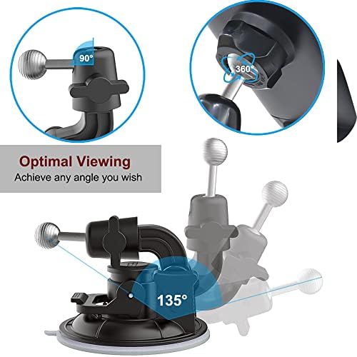 Universal Windshield Tablet Mount for 4-13″ Devices – Sturdy Suction Cup Holder with 360° Viewing Flexibility for i Pad Pro, Samsung Galaxy Tab, and Kindle Fire – Reliable Navigation & Entertainment Solution for Drivers and Passengers